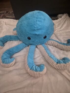 Goffa Blue Octopus Plush Large Stuffed Animal Soft Cuddly Toy